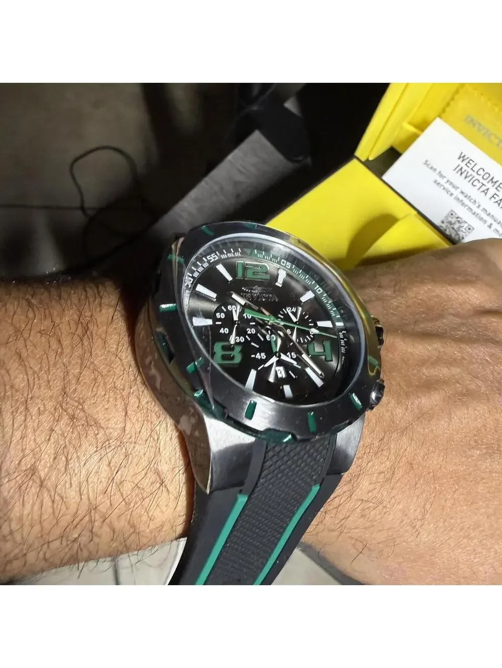 Invicta Tritnite Men's Quartz Chronograph 52mm Black/Green